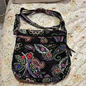 Vera Bradley Kiev Paisley Triple Zip Crossbody Bag